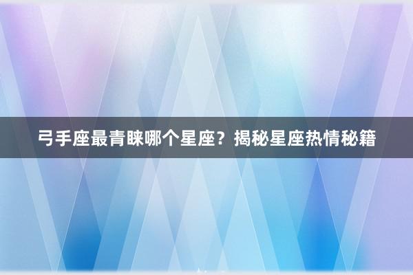 弓手座最青睐哪个星座？揭秘星座热情秘籍